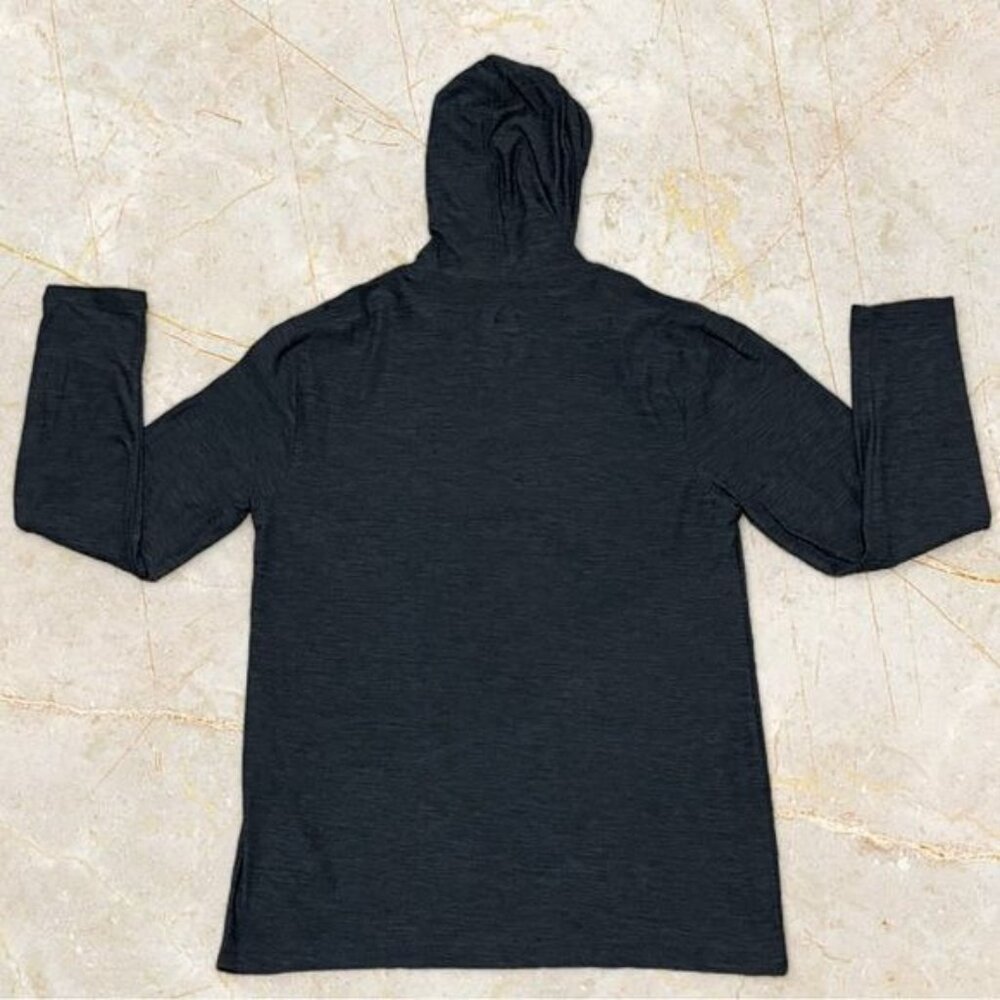 Rugby University Stretch Men’s Black Long Sleeve Hooded Size M - Picture 5 of 8